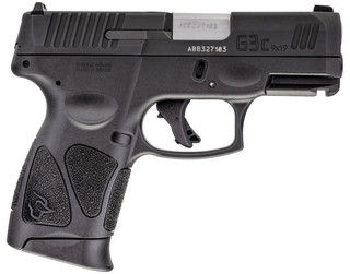 Taurus USA G3C Compact 9mm pistol has a black polymer frame